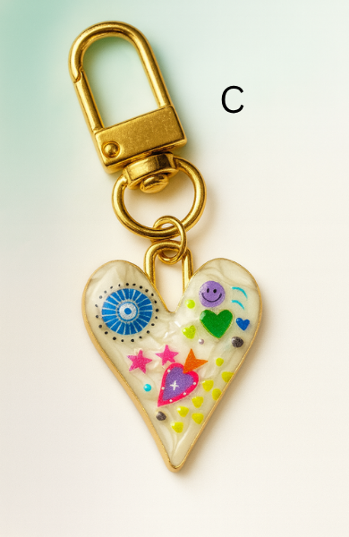Heart Shaped Zinc Alloy Keychains