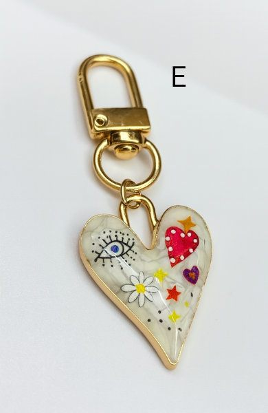 Heart Shaped Zinc Alloy Keychains
