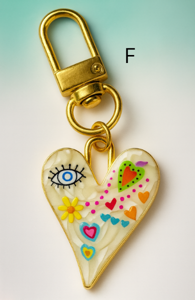 Heart Shaped Zinc Alloy Keychains