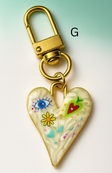 Heart Shaped Zinc Alloy Keychains