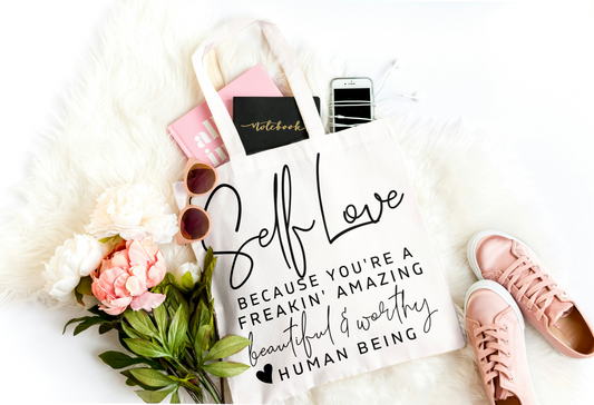 Self love tote bag