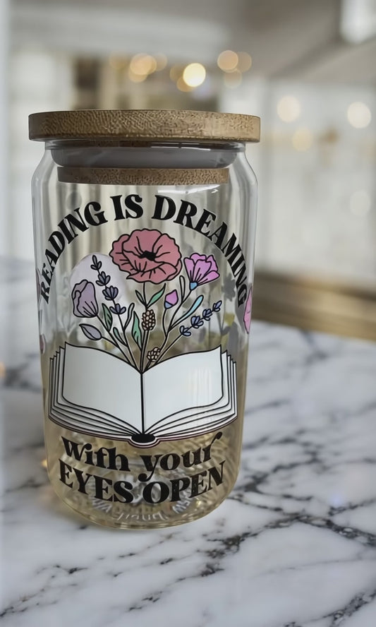Reading is dreaming 16 oz